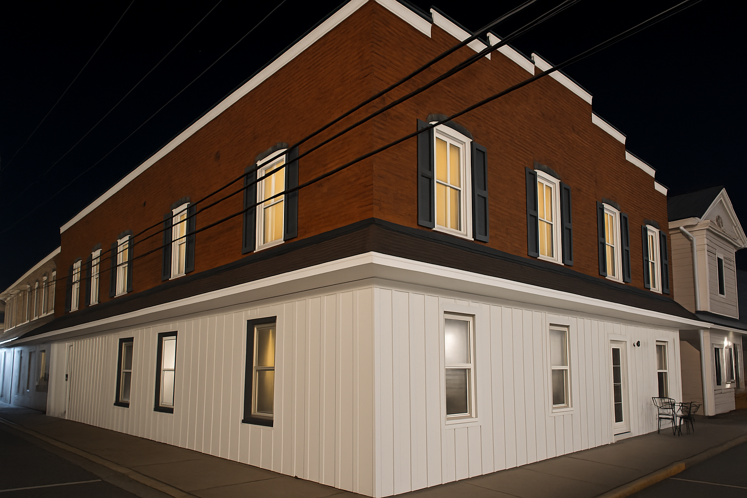 ActionWorks Headquarters - Historic two-story brick building in downtown Geneseo, Illinois